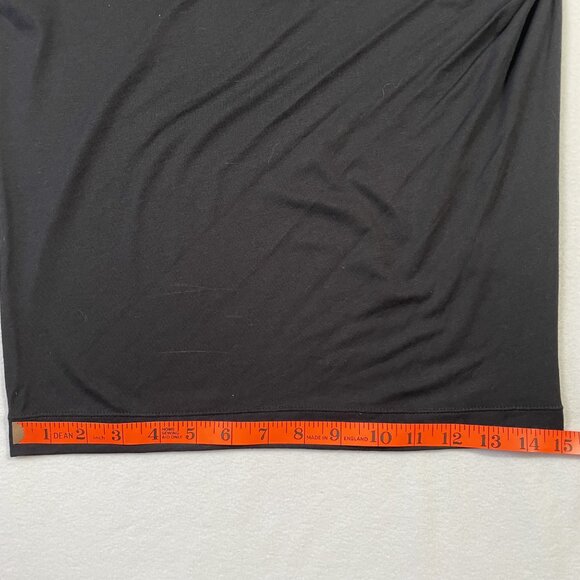 Max Studio Black Long Sleeve Bodycon Draped Midi Dress Size M - Picture 12 of 16